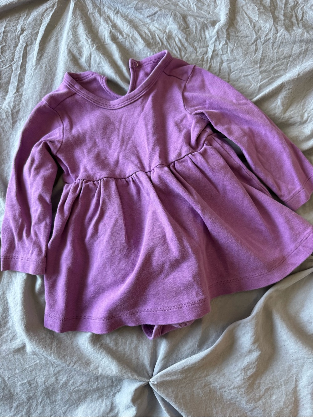 Primary Purple Long-Sleeve Bodysuit Dress